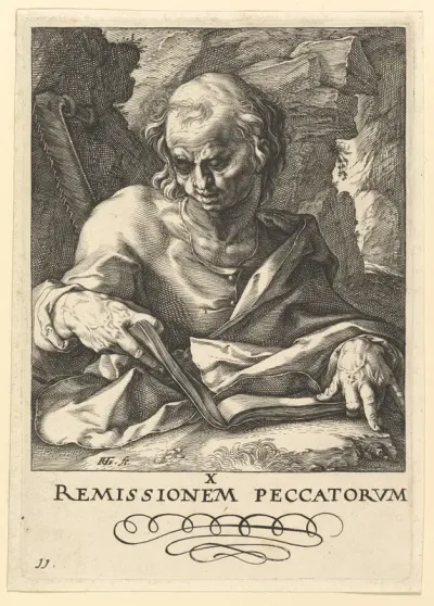 St. Simon, from "Christ, the Apostles and St. Paul with the Creed"