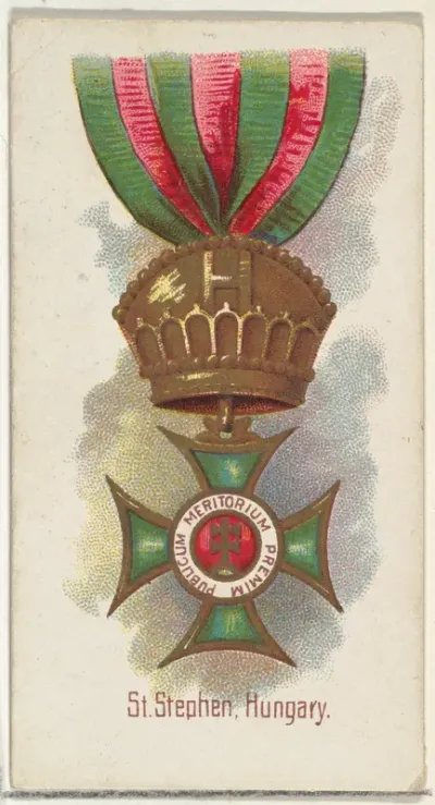 St. Stephen, Hungary, from the World's Decorations series (N30) for Allen & Ginter Cigarettes