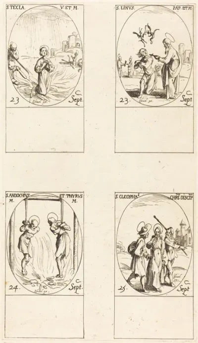 St. Thecla; St. Linus; Sts. Andochius and Thyrsus; St. Cleophas