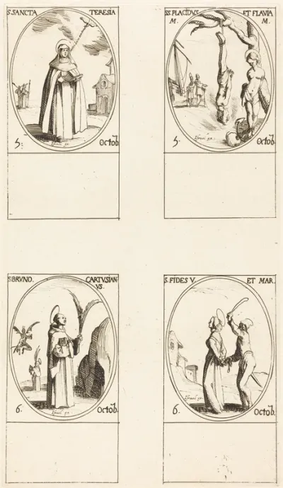 St. Theresa; St. Placidus and Flavia; St. Bruno; St. Faith