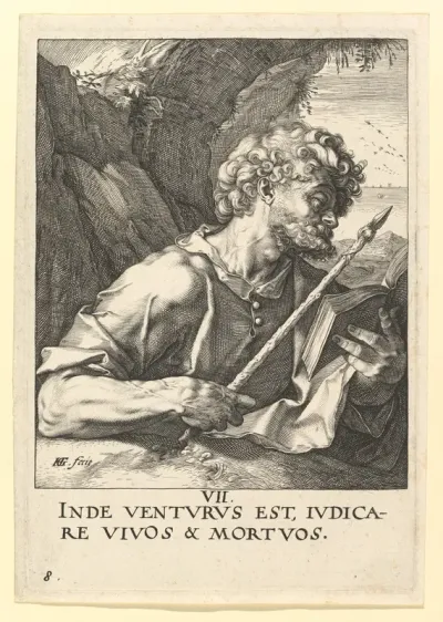 St. Thomas, from "Christ, the Apostles and St. Paul with the Creed"
