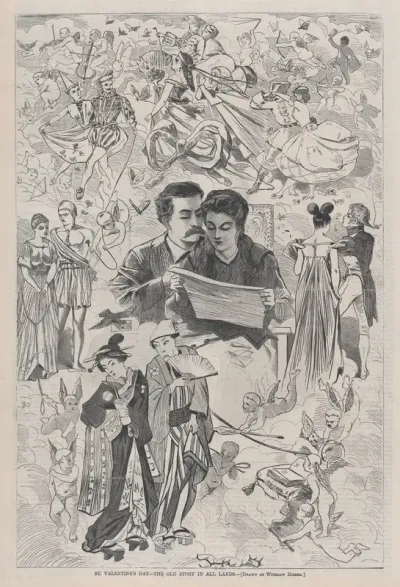 St. Valentine's Day – The Old Story in All Lands (from "Harper's Weekly," Vol. XII)
