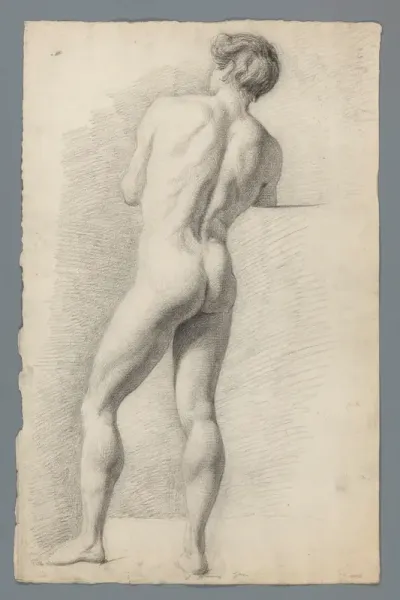 Staand mannelijk naakt, van achteren gezien
