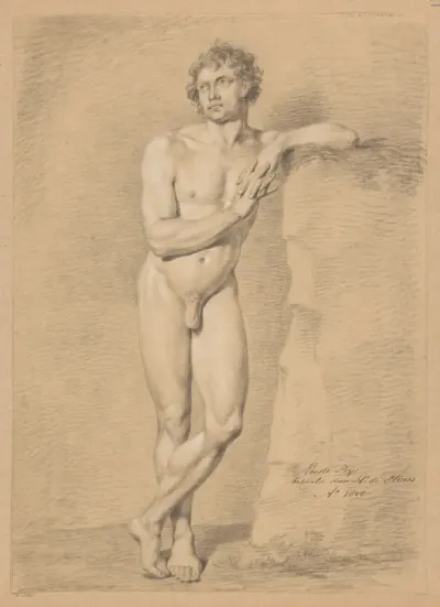 Staand mannelijk naakt, van voren gezien (1e prijs 1808)