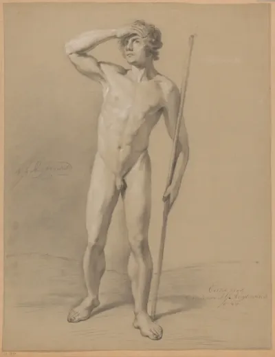 Staand mannelijk naakt, van voren gezien (1e prijs 1810)