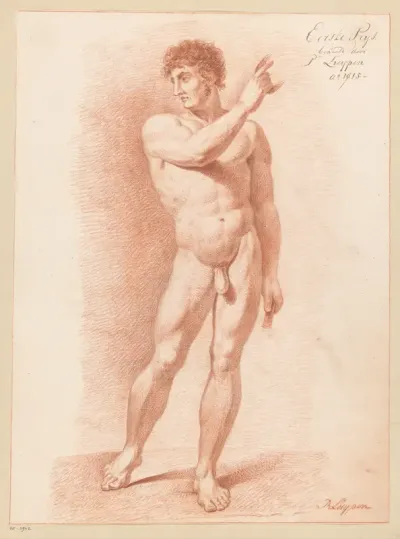 Staand mannelijk naakt, van voren gezien (1e prijs 1815)