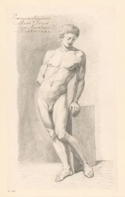 Staand mannelijk naakt, van voren gezien (2e prijs 1781)