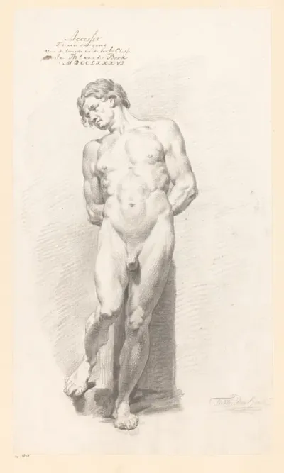 Staand mannelijk naakt, van voren gezien (2e prijs 1786)