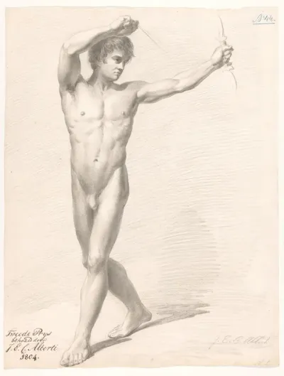 Staand mannelijk naakt, van voren gezien (2e prijs 1804)
