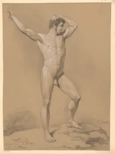 Staand mannelijk naakt, van voren gezien (2e prijs 1811)