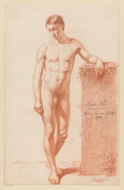 Staand mannelijk naakt, van voren gezien (2e prijs 1818)