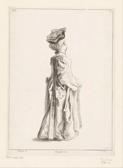 Staand meisje op de rug gezien