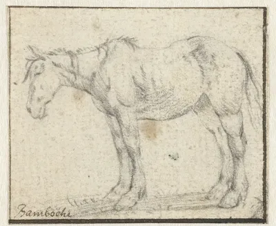 Staand paard, naar links