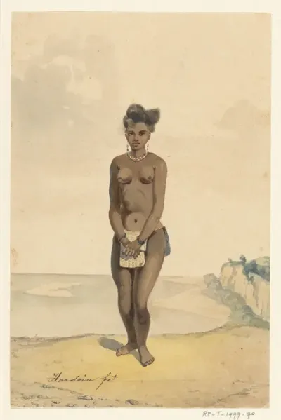 Staande Alfoerse vrouw