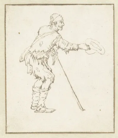 Staande bedelaar