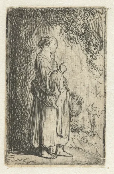 Staande boerin