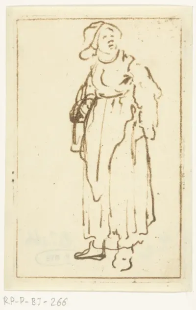Staande boerin