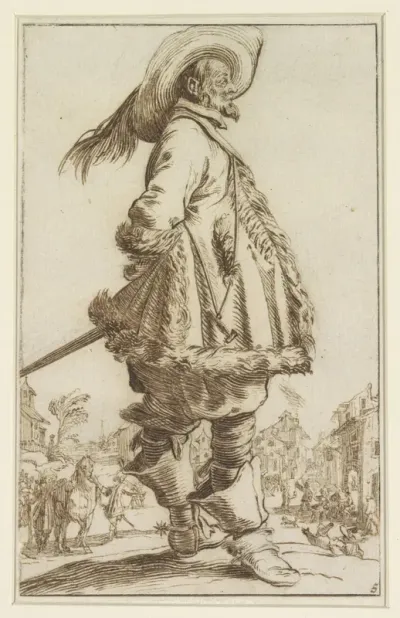 Staande cavalier, naar rechts