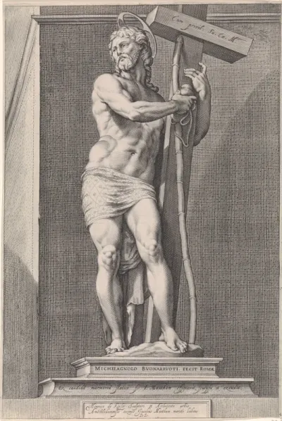 Staande Christus met kruis