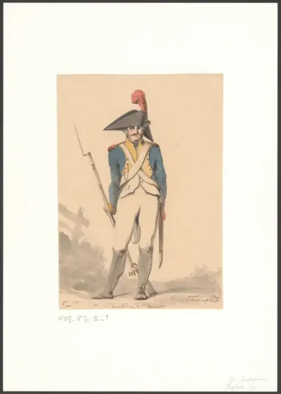 Staande garnadier van het regiment
