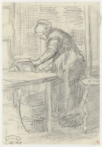 Staande vrouw in interieur