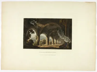 Stables of Meccena's Villa, plate eleven from the Ruins of Rome