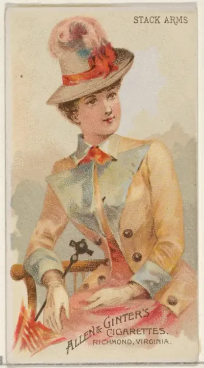 Stack Arms, from the Parasol Drills series (N18) for Allen & Ginter Cigarettes Brands