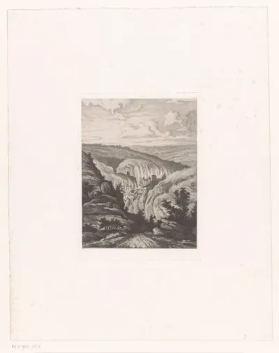 Stad gelegen in een bergdal