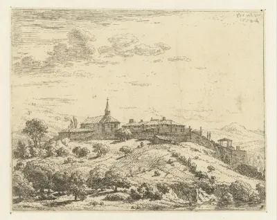 Stad op een heuvel