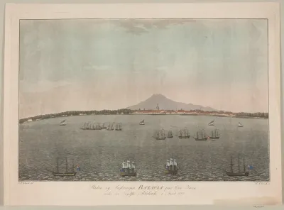 Staden og Fæstningen Batavia paa Øen Java under den Engelske Blokade i Aaret 1800