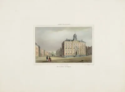 Stadhuis en Hofplein in Leeuwarden