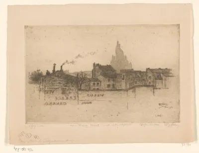 Stadsgezicht, bij Parijs