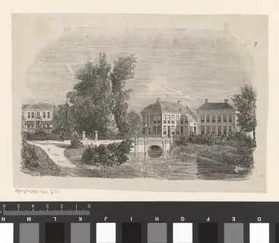 Stadsgezicht met een brug