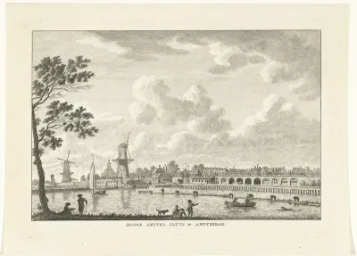 Stadsgezicht met Hogesluis te Amsterdam