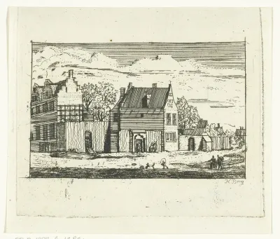 Stadsgezicht met Leprozenhuis te Amsterdam