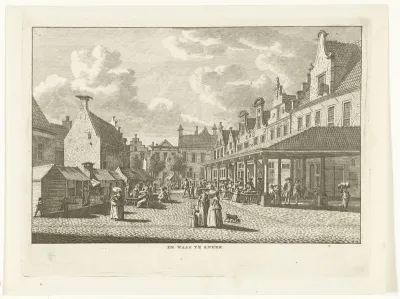 Stadsgezicht met Waag te Sneek
