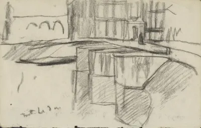 Stadsgezicht met water