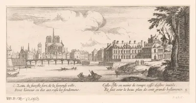Stadsgezicht van Parijs met de Notre-Dame