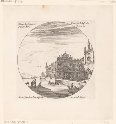 Stadsgezicht van Venetië met de Scuola Grande di San Marco