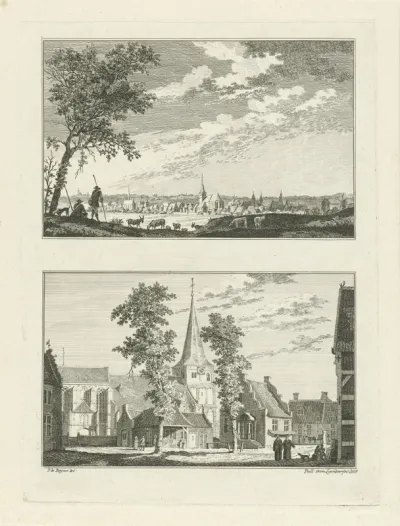 Stadsgezichten te Uedem, 1744