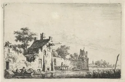 Stadsmuur aan het water
