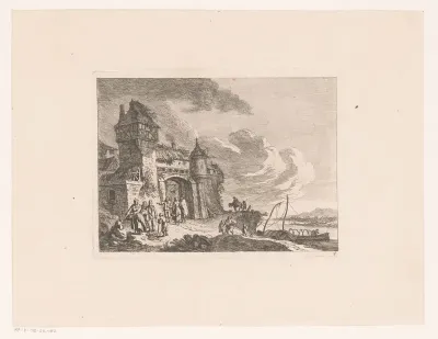 Stadspoort aan de oever van de Seine