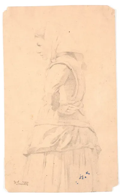 Stående bondepige