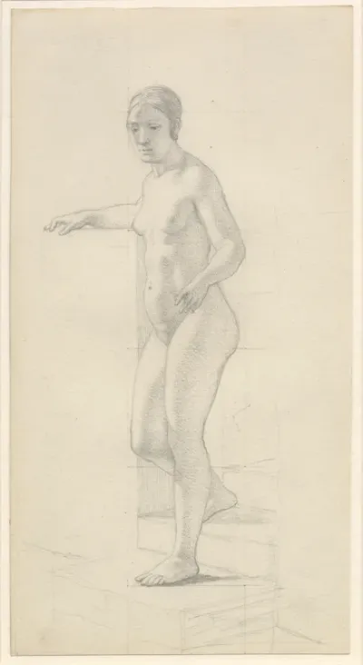 Stående kvindelig model