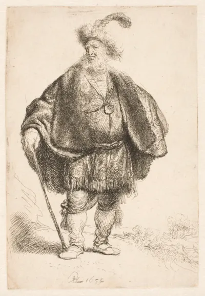 Stående mand i orientalsk kostume