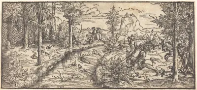 Stag Hunt in a Landscape