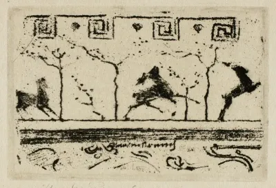 Stags, A Study for the Decoration of a Frame (Third Version)