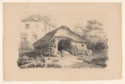 Stal bij boerderij