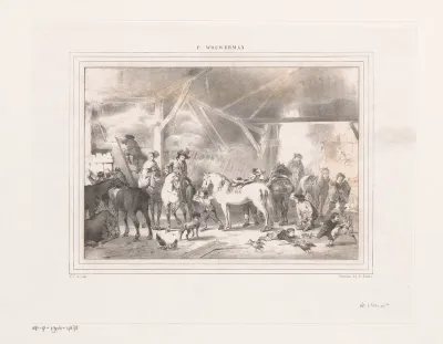 Stalinterieur van een herberg