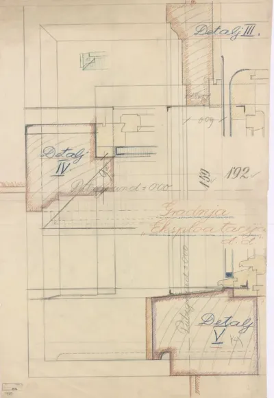 Stambena i trgovačka zgrada za eksploataciju drva, detalj III.,IV, V.